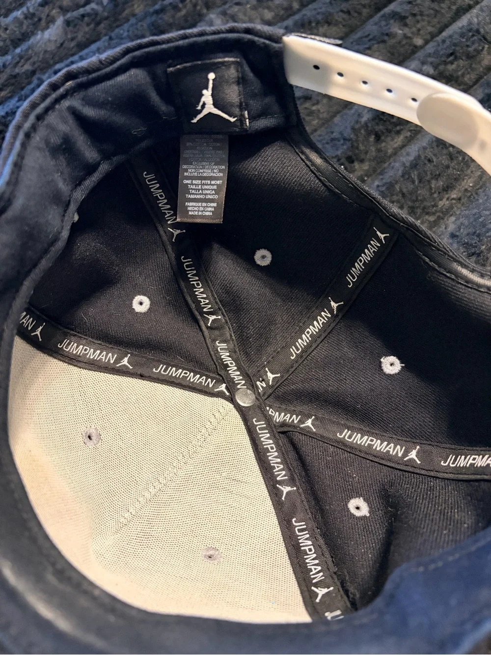 Jordan Black & White Jumpman Snapback Hat
